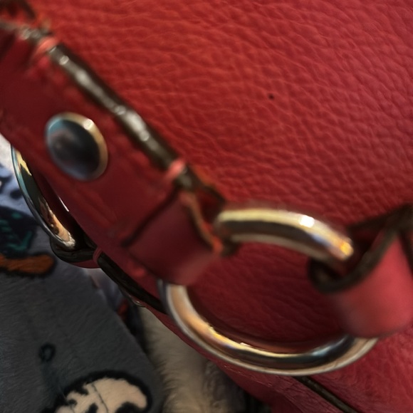 Coach shoulder handbag—red and pinkish color—good condition NO rips or Tears - Picture 3 of 16